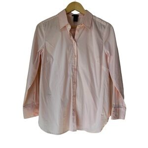 Ann Taylor Essential Shirt, Light Pink, Button-front Blouse, 8P